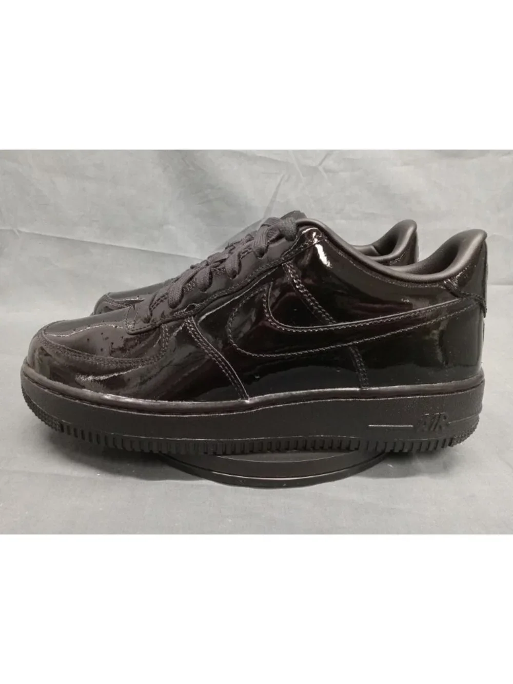 Nike Air Force 1 BG (GS) Triple Black Patent Leather Boys Size 4 NEW NO BOX!